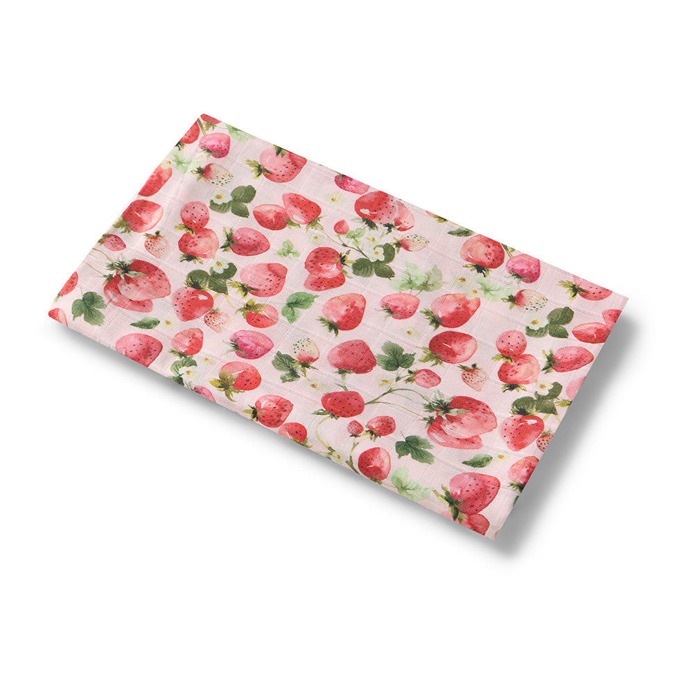 Strawberry Organic Muslin Wrap - View 2
