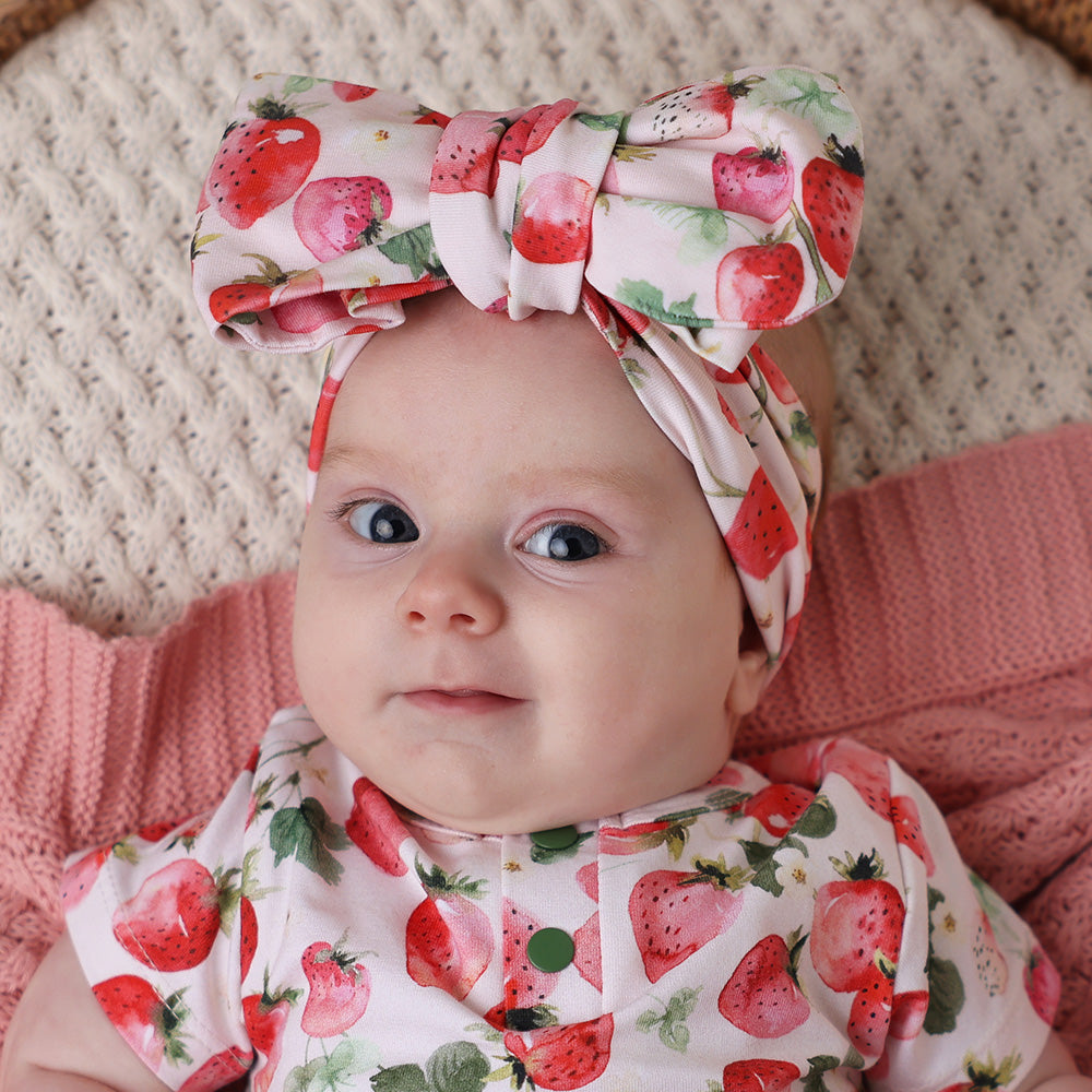 Strawberry Organic Oversized Bow - View 6