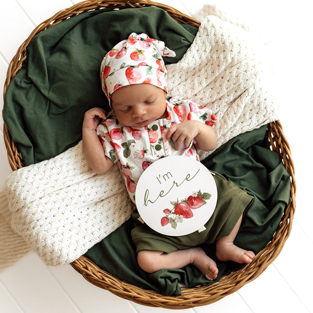 Strawberry Organic Knotted Beanie - View 3
