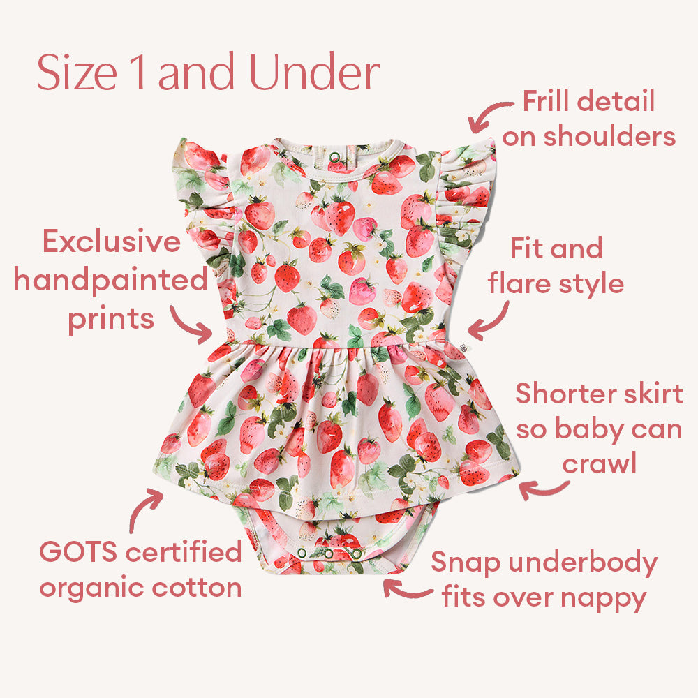 Strawberry Short Sleeve Organic Dress - View 4