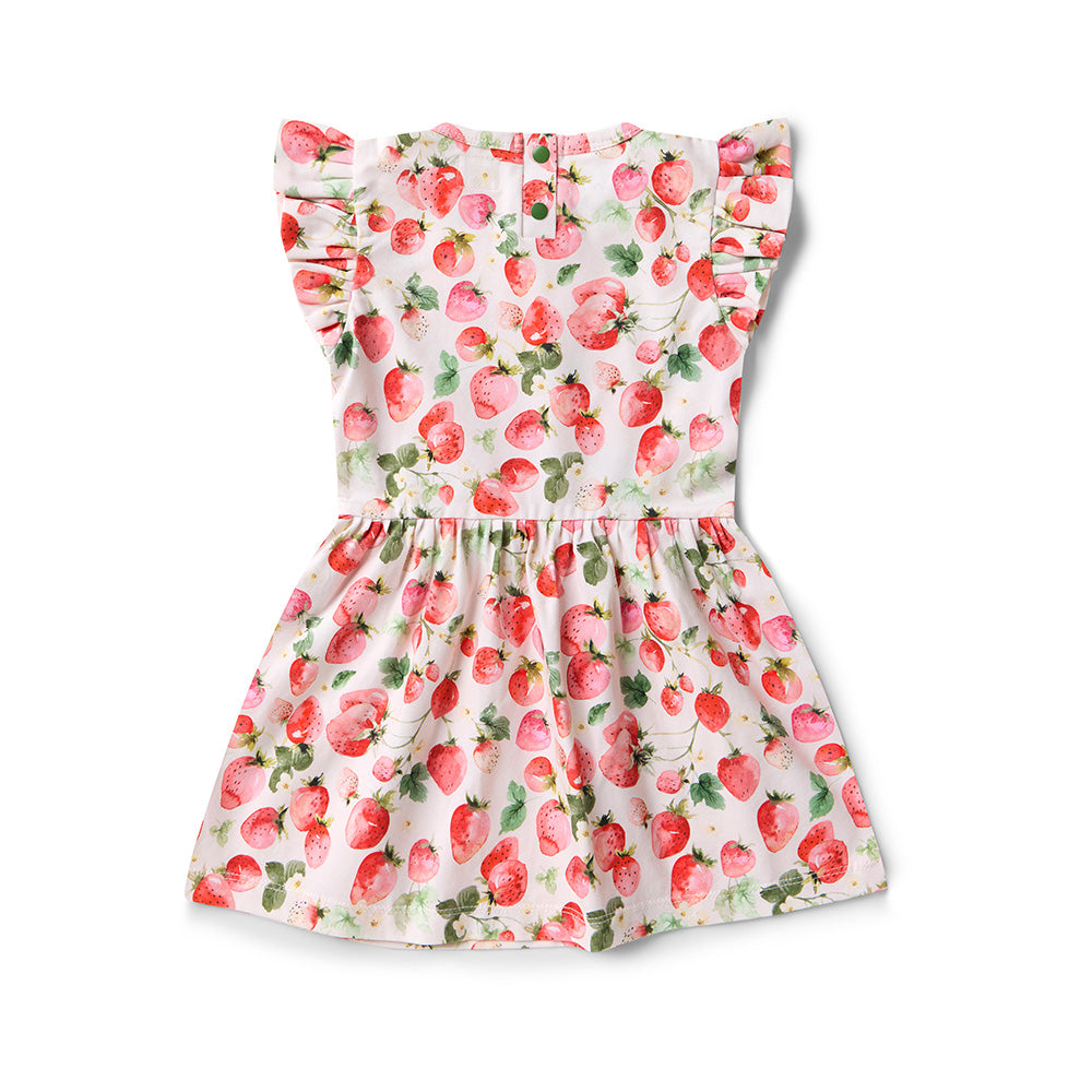 Strawberry Short Sleeve Organic Dress - View 15