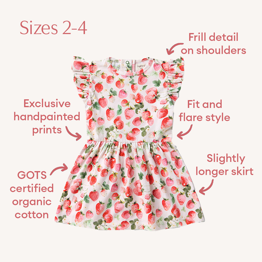 Strawberry Short Sleeve Organic Dress - View 5