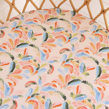 Summer Palm Organic Bassinet Sheet / Change Pad Cover | Snuggle Hunny