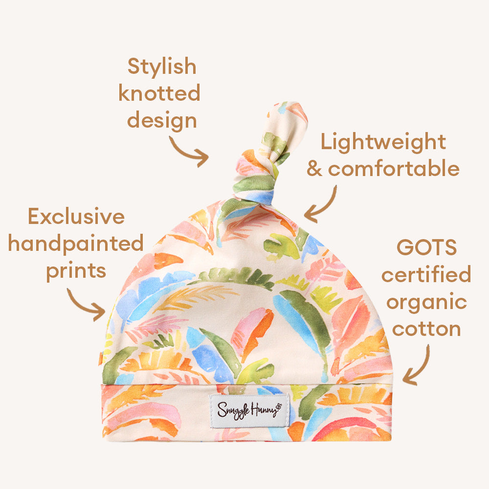 Summer Palm Organic Knotted Beanie - View 4