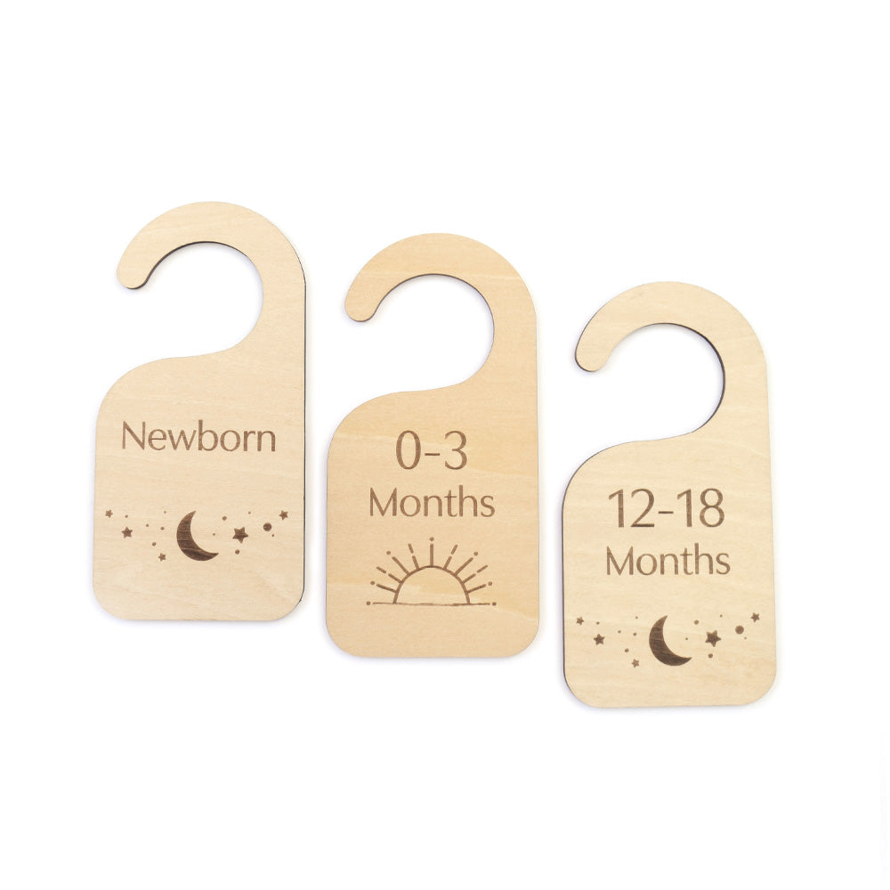 Sun & Moon Wooden Wardrobe Dividers - View 2