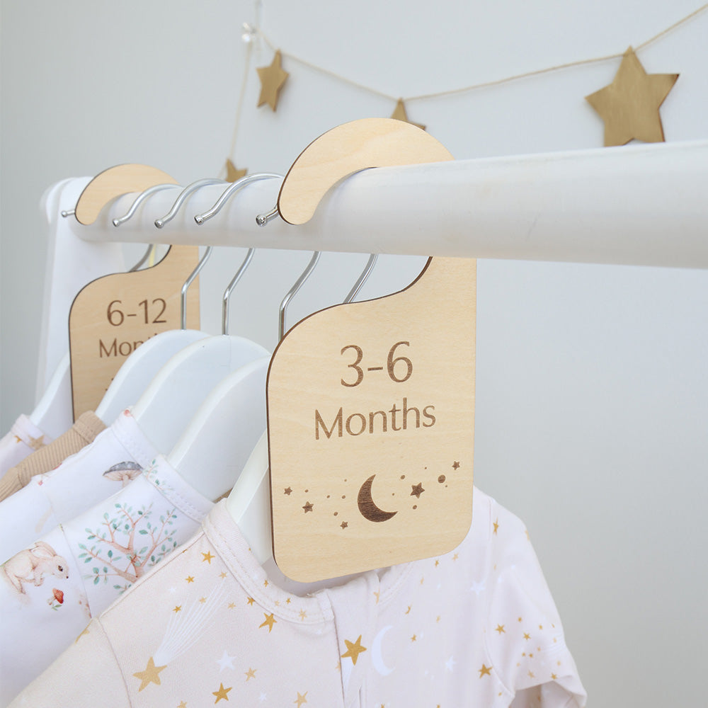 Sun & Moon Wooden Wardrobe Dividers - View 1