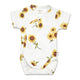 Sunflower Short Sleeve Organic Kimono Bodysuit - Thumbnail 2