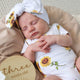 Sunflower Short Sleeve Organic Kimono Bodysuit - Thumbnail 7