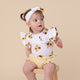Sunflower Short Sleeve Organic Bodysuit with Frill - Thumbnail 12