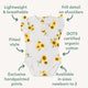 Sunflower Short Sleeve Organic Bodysuit with Frill - Thumbnail 4