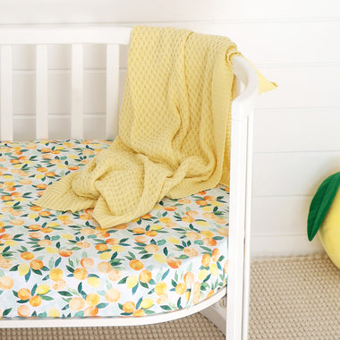 Sunlight Diamond Knit Organic Baby Blanket | Snuggle Hunny