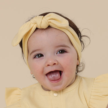 Sunlight Ribbed Organic Topknot | Snuggle Hunny