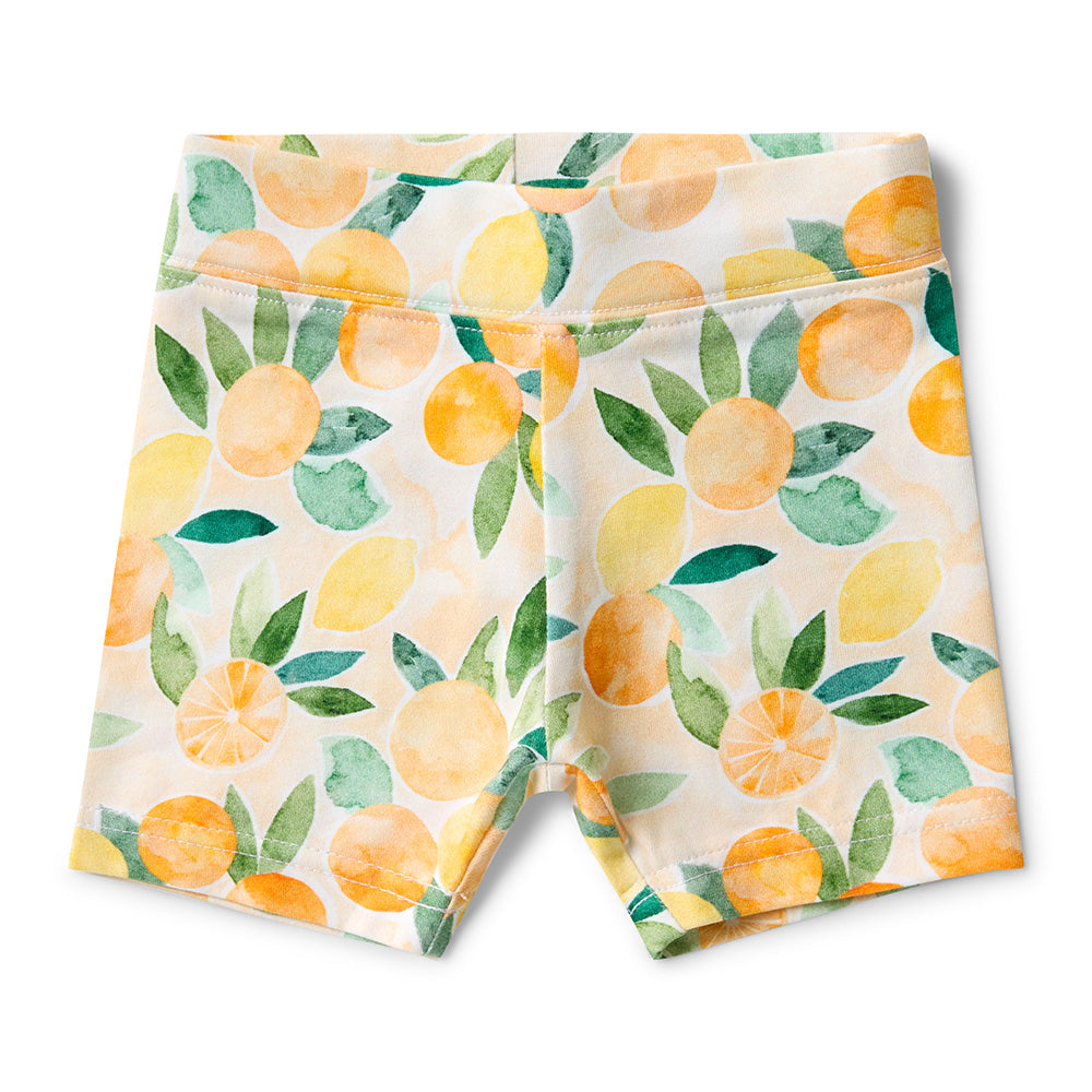 Sunny Citrus Organic Bike Shorts - View 2
