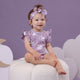 Swan Lake Short Sleeve Organic Bodysuit with Frill - Thumbnail 1