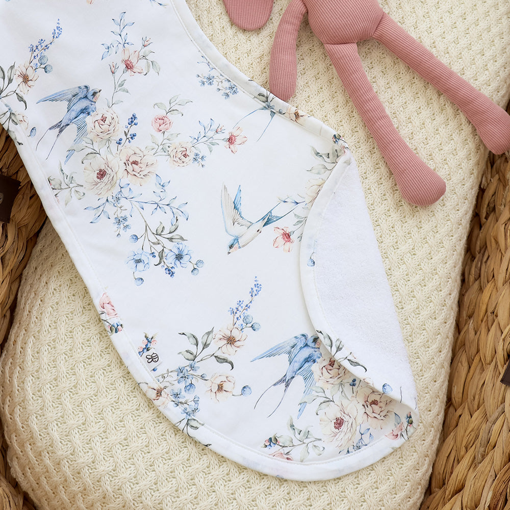 Sweet Swallows Organic Cotton Burp Cloth - View 1