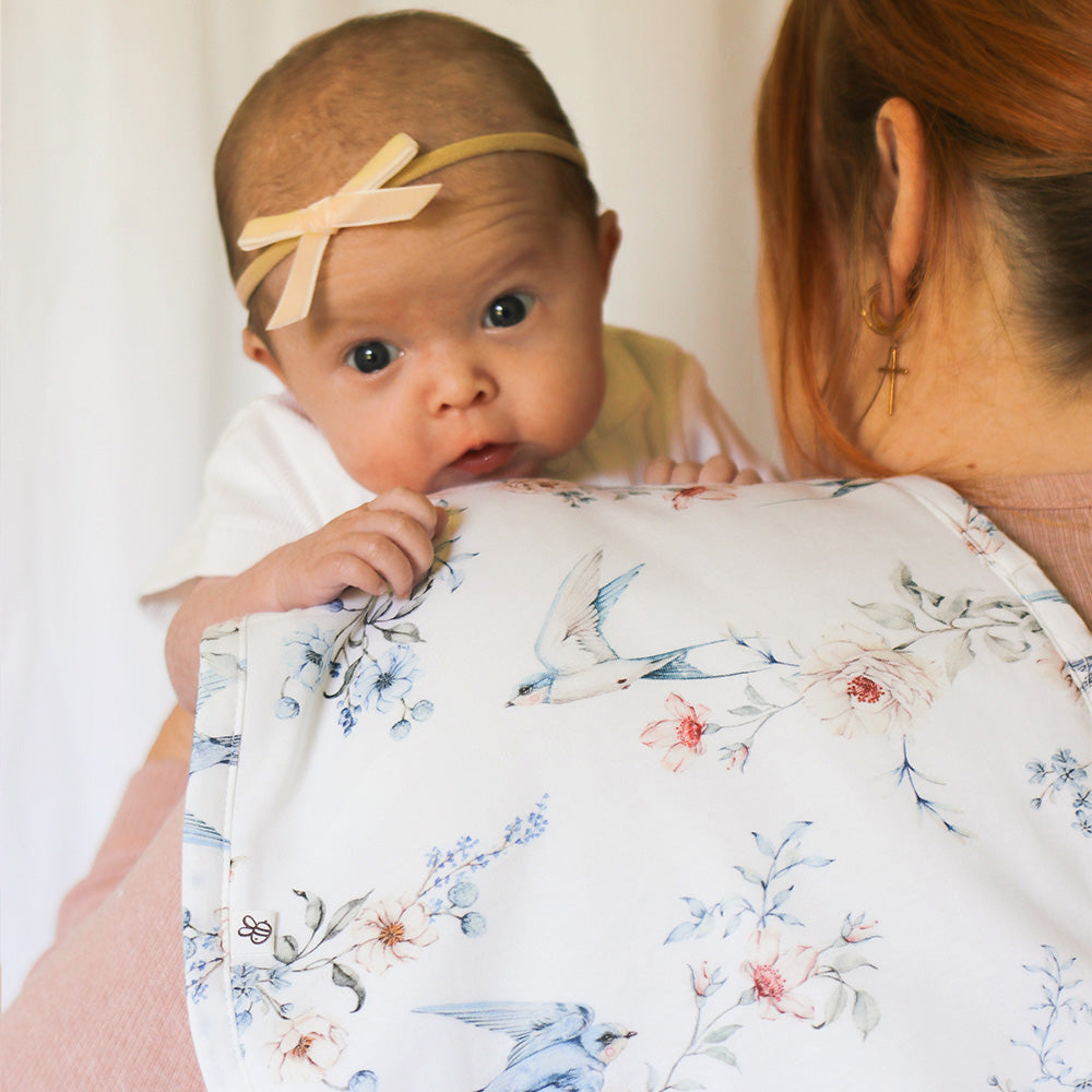 Sweet Swallows Organic Cotton Burp Cloth - View 5
