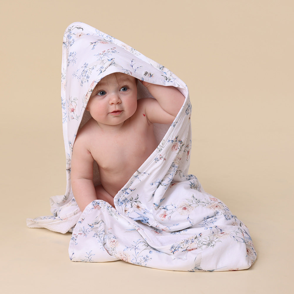 Sweet Swallows Organic Baby Towel & Wash Cloth Set - View 2