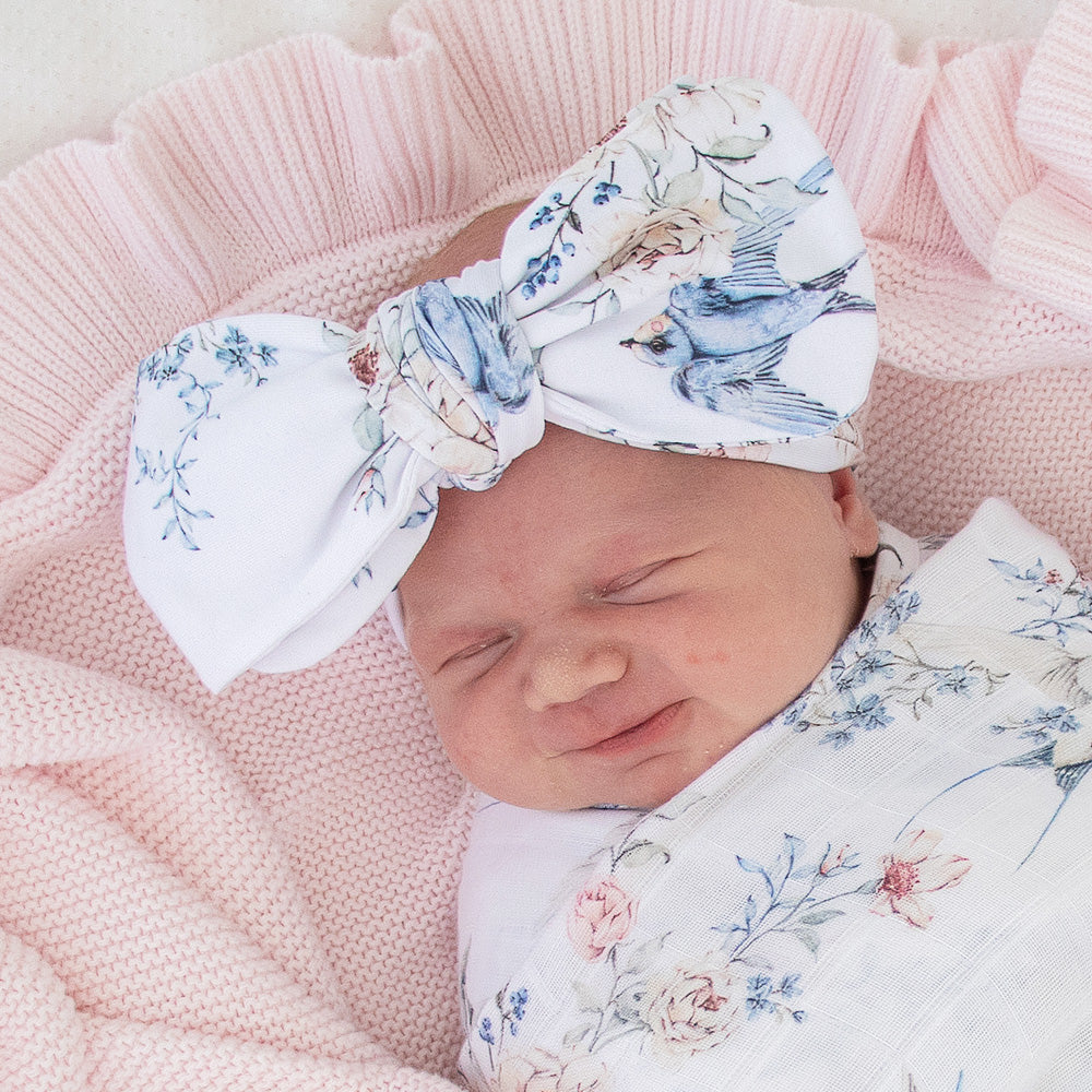 Sweet Swallows Organic Oversized Bow - View 1