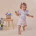 Sweet Swallows Short Sleeve Organic Bodysuit with Frill | Snuggle Hunny