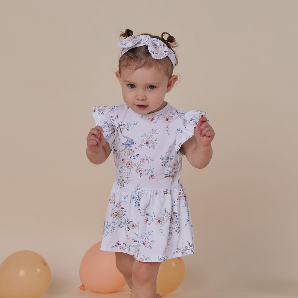 Sweet Swallows Short Sleeve Organic Dress - View 10