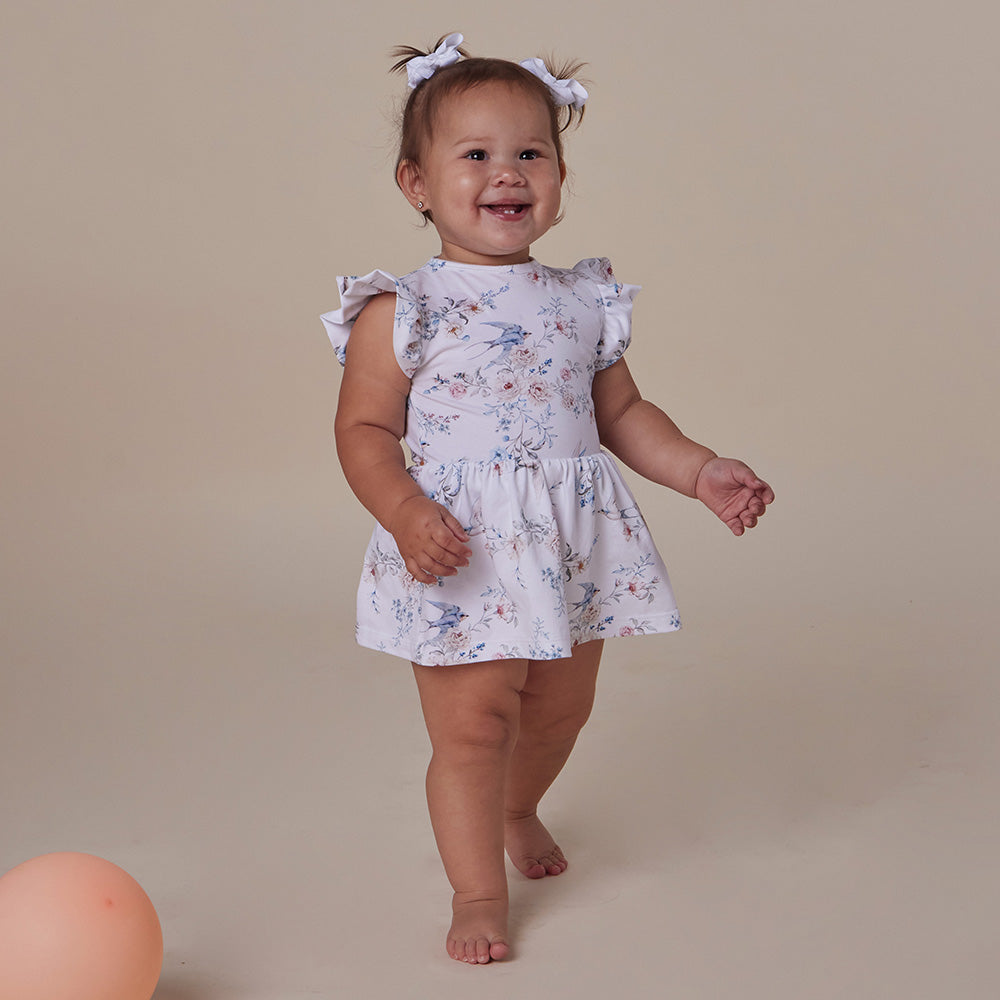 Sweet Swallows Short Sleeve Organic Dress - View 12
