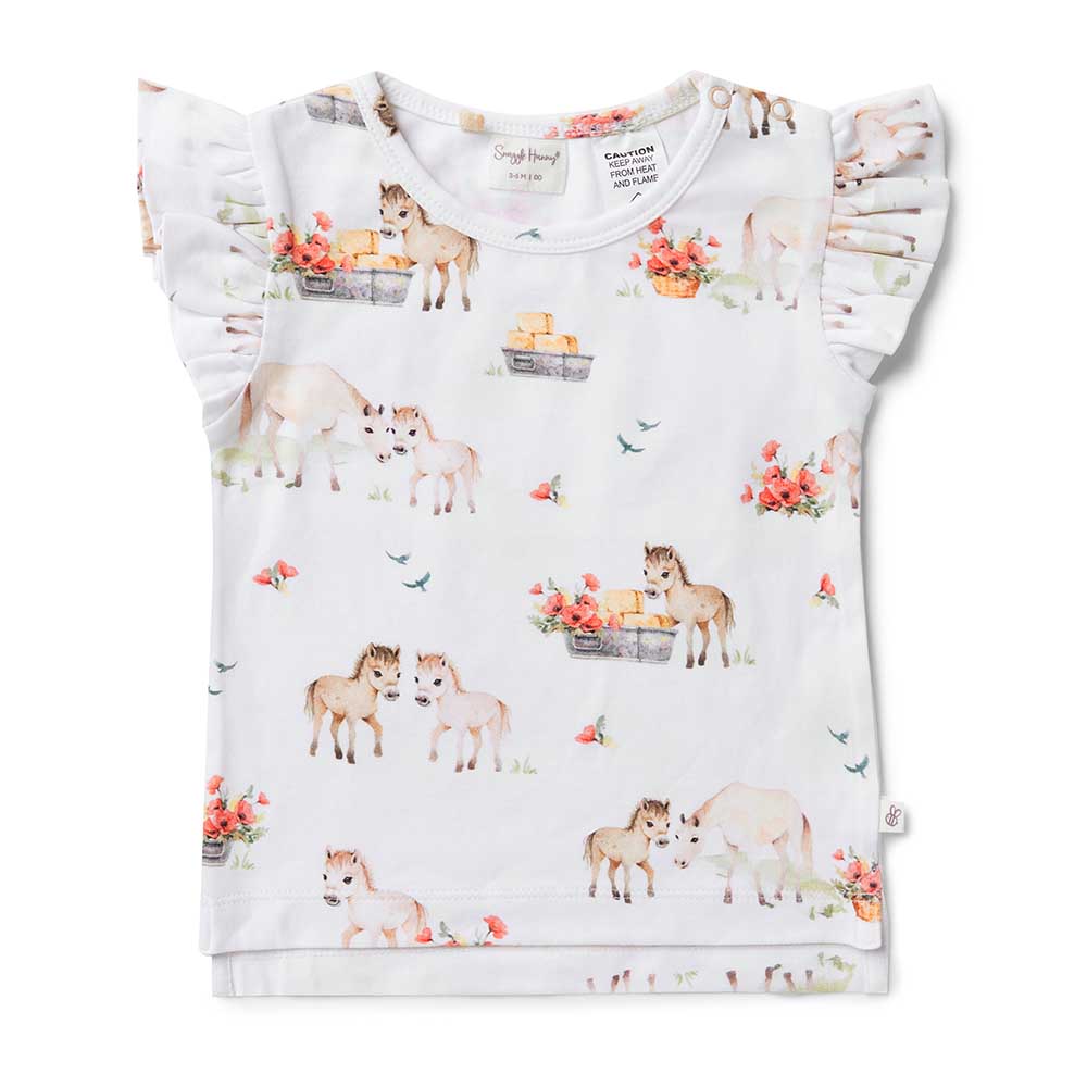 Pony Pals Organic T-Shirt with Frill - View 2