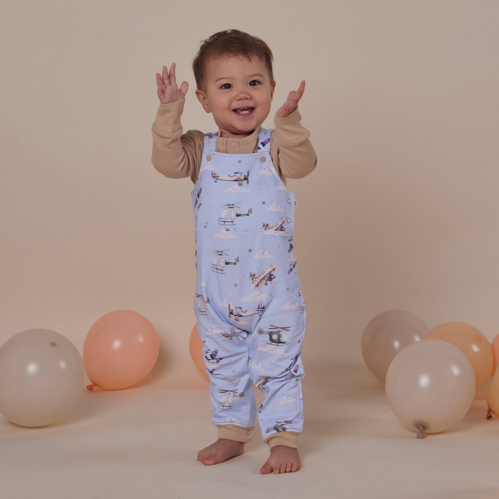 Taking Flight Organic Snuggle Overalls - View 1
