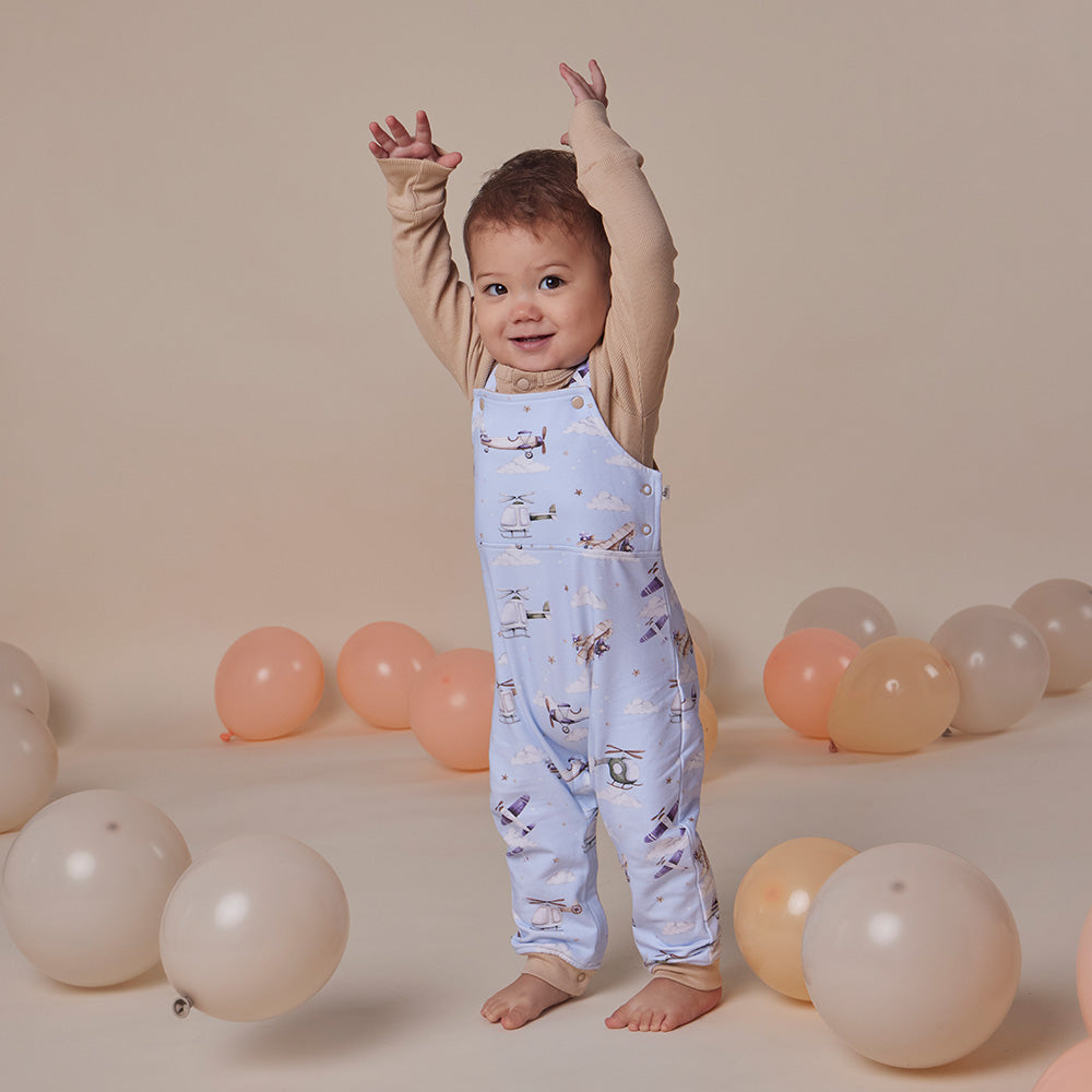 Taking Flight Organic Snuggle Overalls - View 12