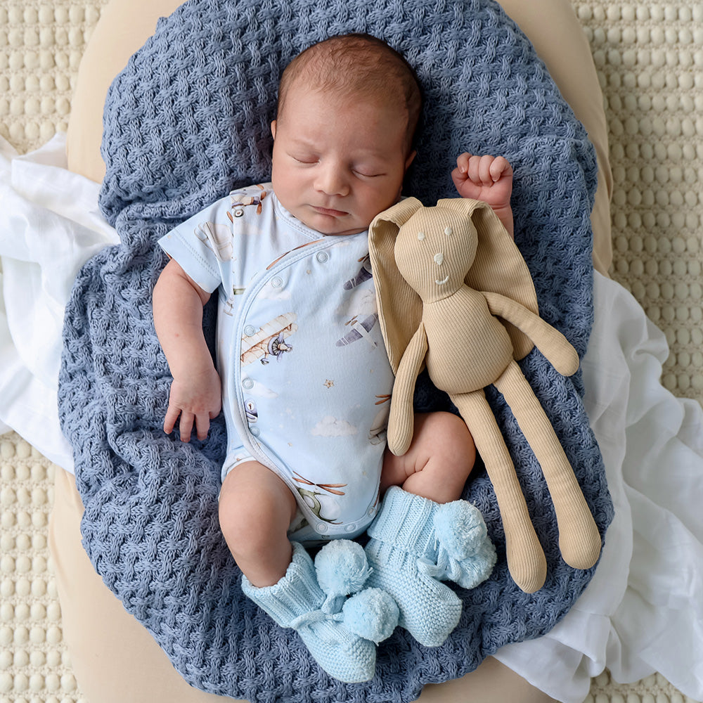 Taking Flight Short Sleeve Organic Kimono Bodysuit - View 3