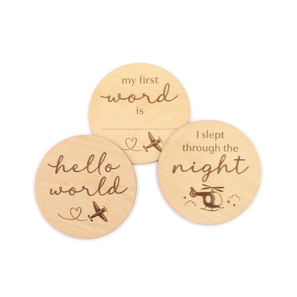Taking Flight Wooden Milestone Cards - View 1