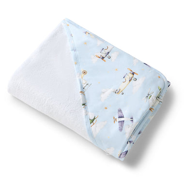 Taking Flight Organic Hooded Baby Towel | Snuggle Hunny