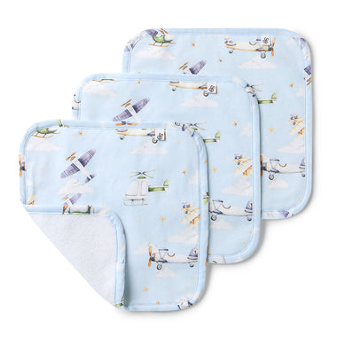 Taking Flight Organic Wash Cloths - 3 Pack | Snuggle Hunny