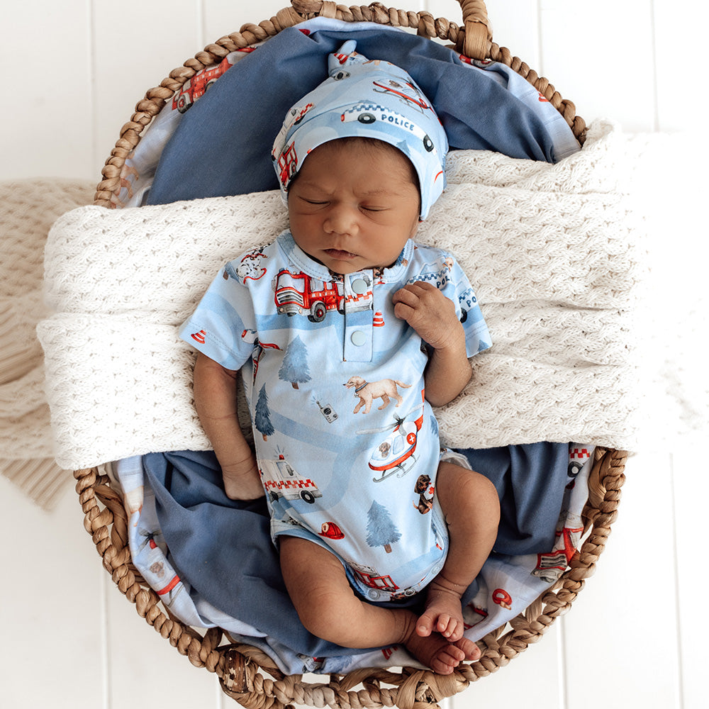 To The Rescue Short Sleeve Organic Bodysuit - View 3
