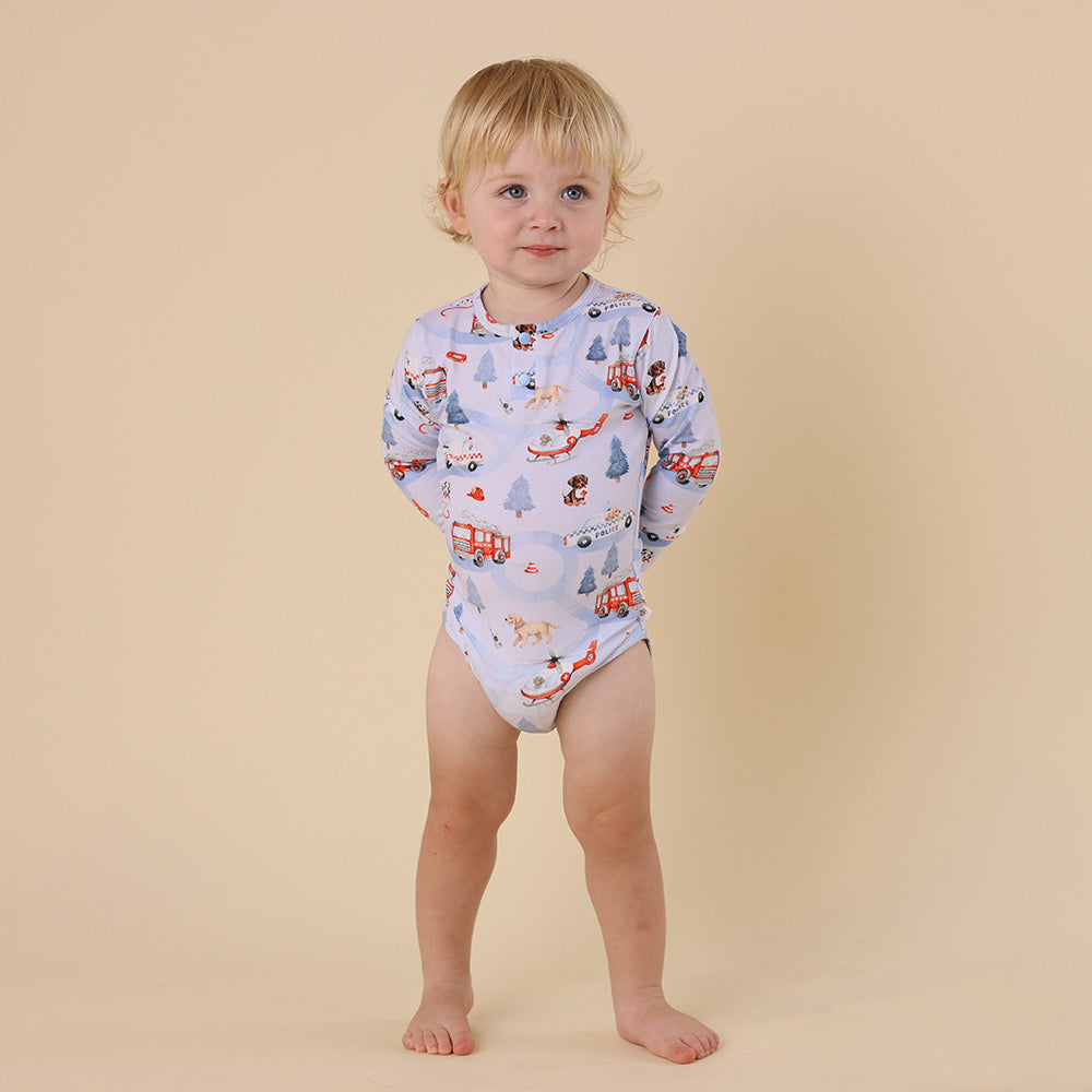 To The Rescue Long Sleeve Organic Bodysuit - View 11