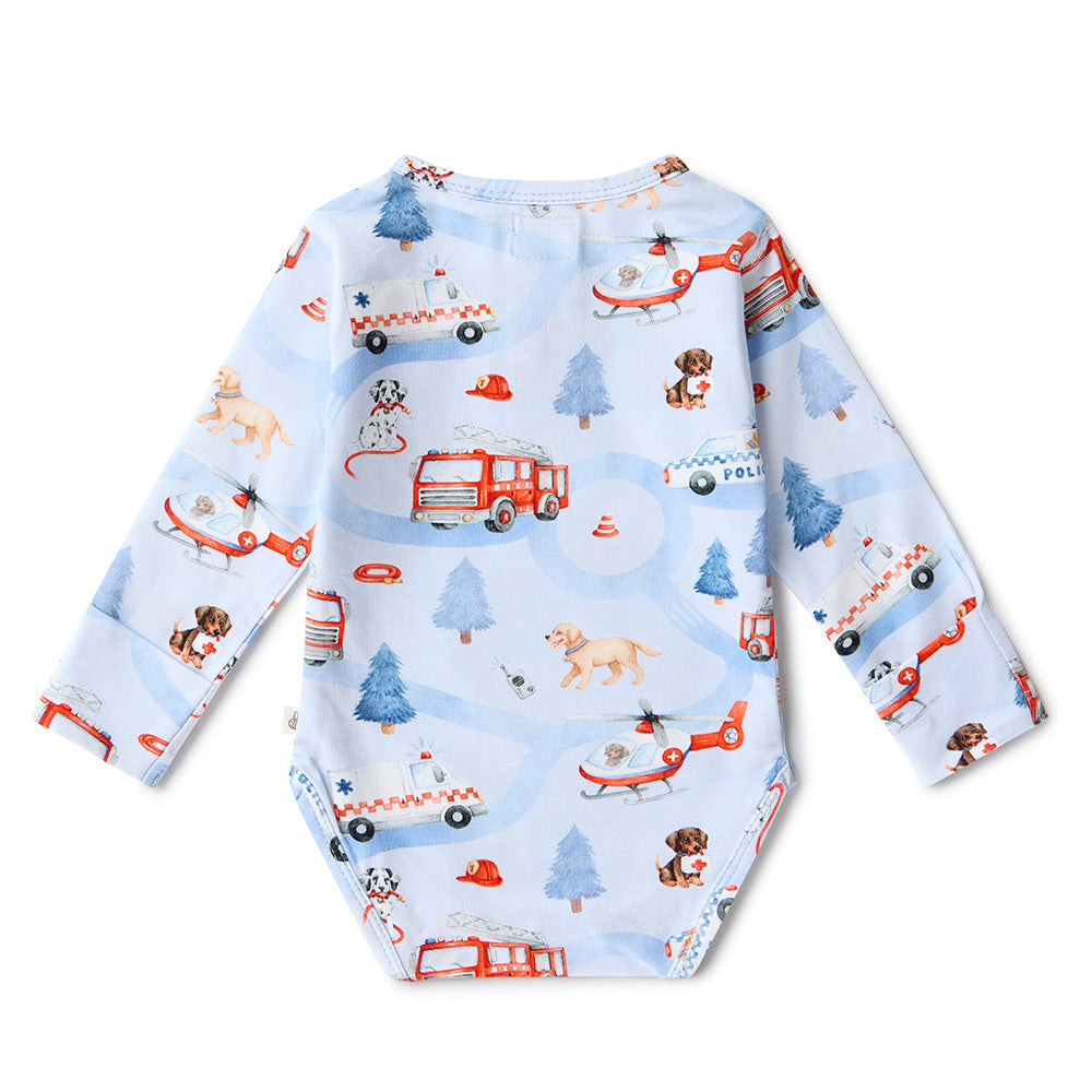 To The Rescue Long Sleeve Organic Bodysuit - View 14
