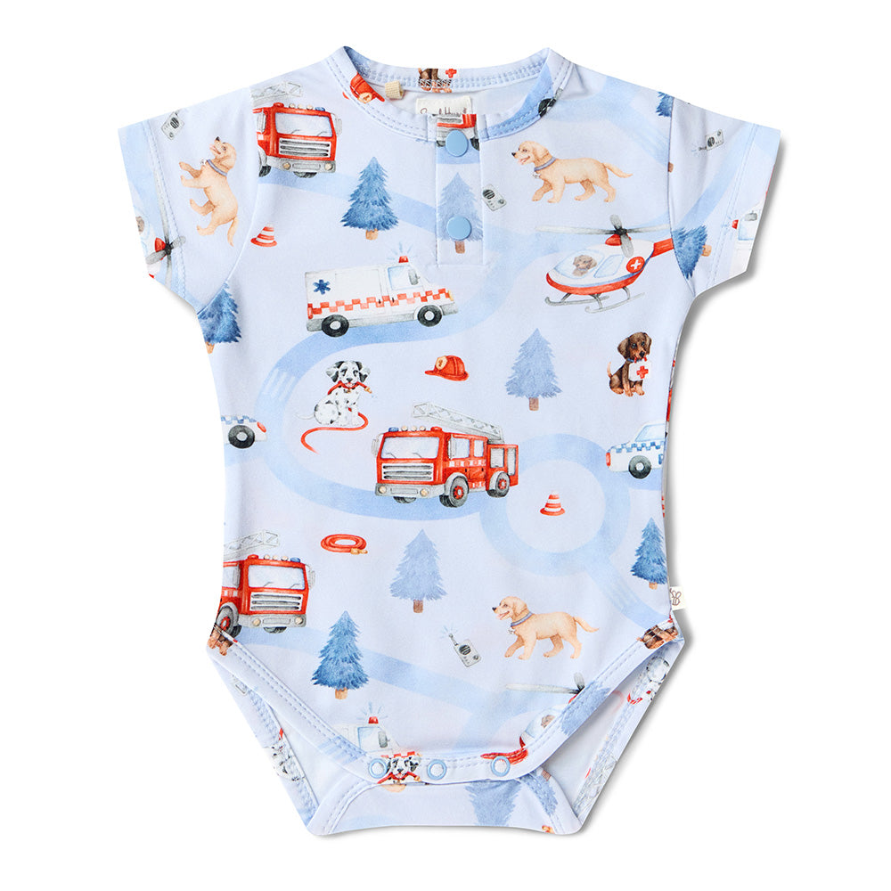 To The Rescue Short Sleeve Organic Bodysuit - View 2