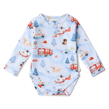 To The Rescue Long Sleeve Organic Bodysuit | Snuggle Hunny