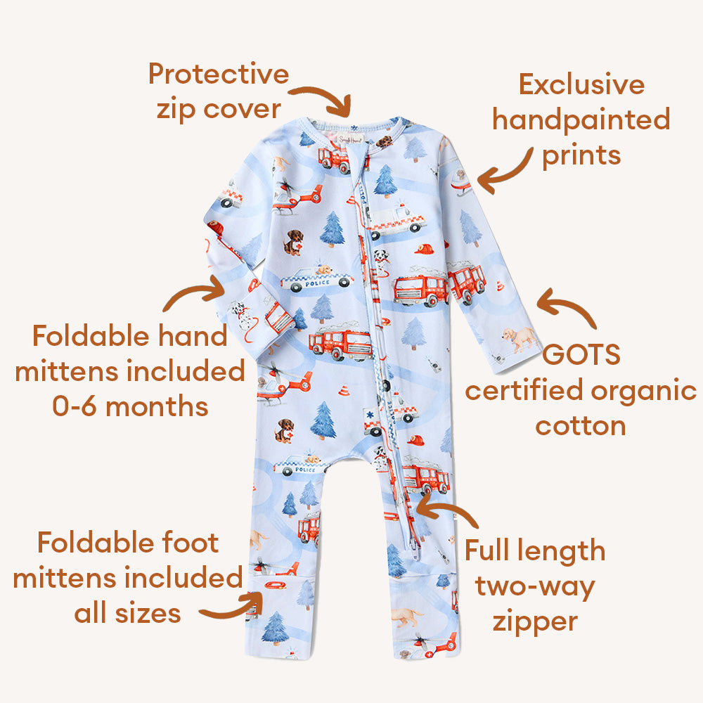 To The Rescue Organic Snugglesuit Convertible Romper - View 6