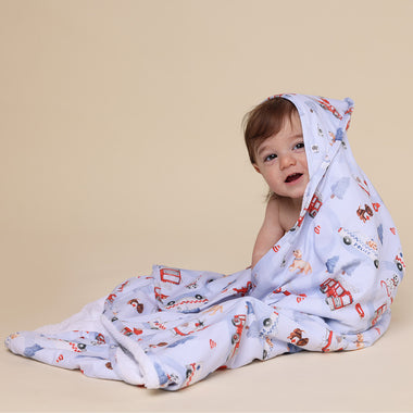 To The Rescue Organic Hooded Baby Towel | Snuggle Hunny