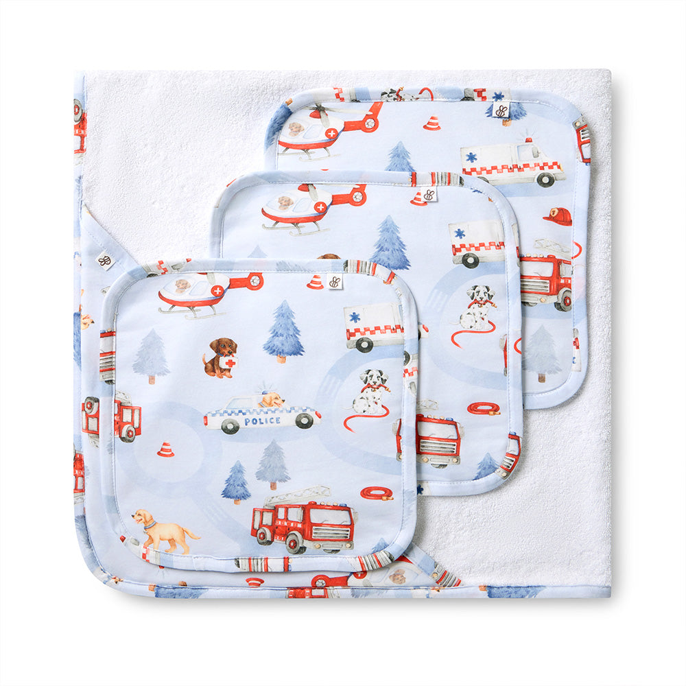 To The Rescue Organic Baby Towel & Wash Cloth Set - View 1