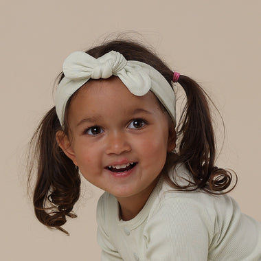 Honeydew Ribbed Organic Topknot | Snuggle Hunny