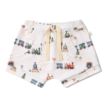Trains Organic Shorts | Snuggle Hunny