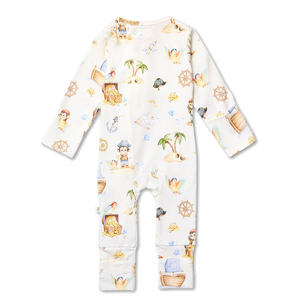 Treasure Island Organic Snugglesuit Convertible Romper - View 9