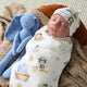 Treasure Island Organic Jersey Wrap & Beanie Set - Thumbnail 5
