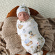 Treasure Island Organic Jersey Wrap & Beanie Set - Thumbnail 1