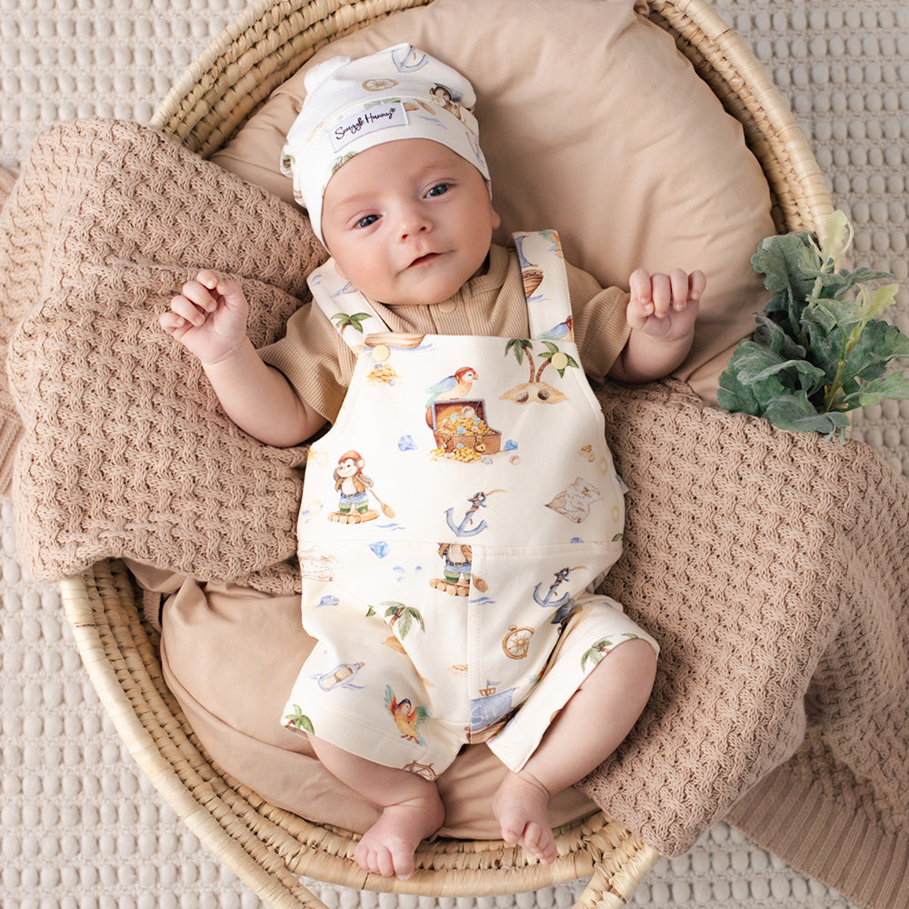 Treasure Island Organic Snuggle Overall Shorts - View 10