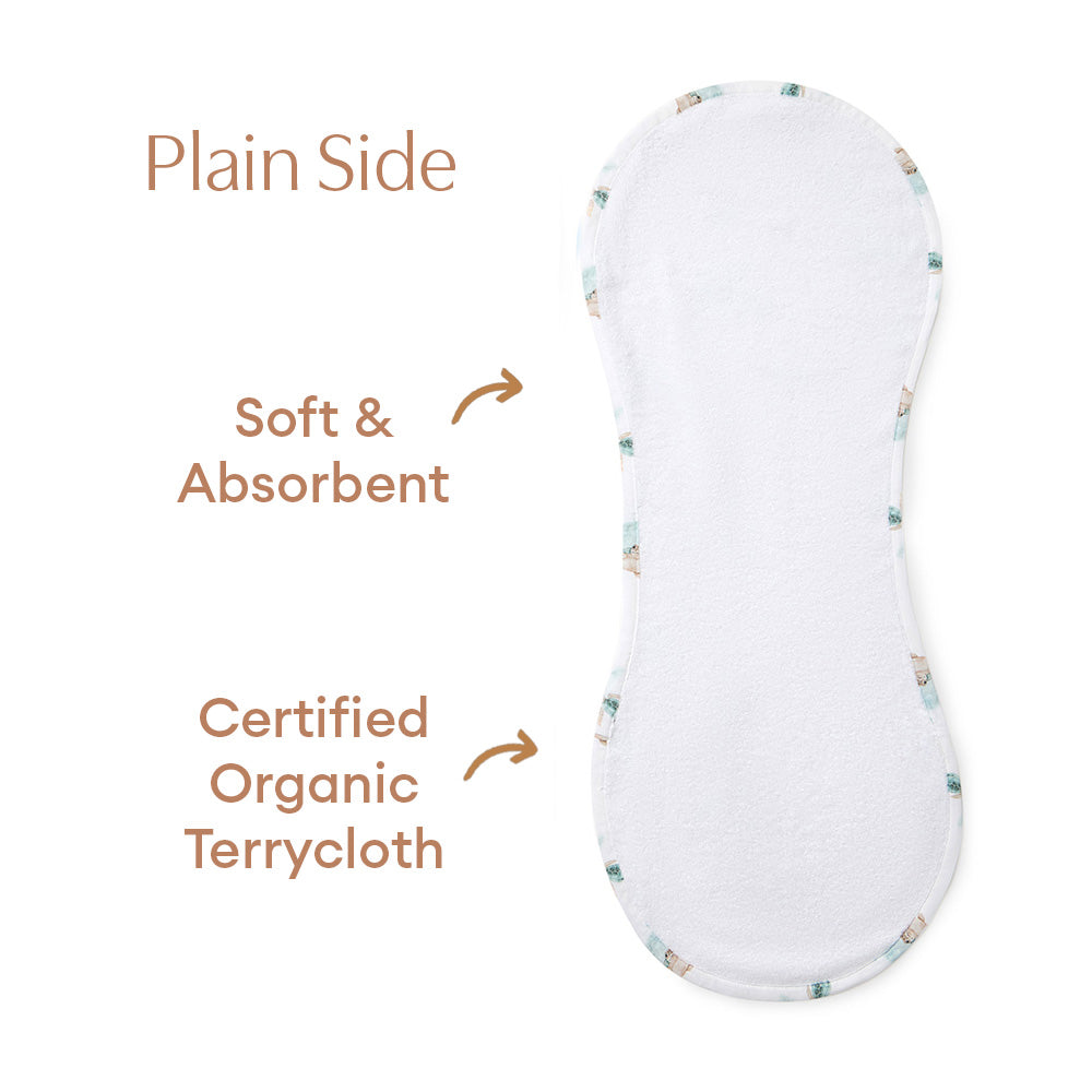 Turtle Organic Cotton Burp Cloth - View 8