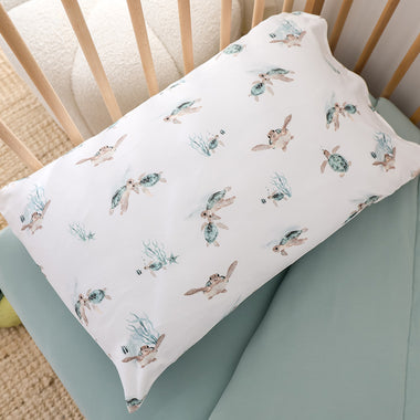 Turtle Organic Cotton Toddler Pillowcase | Snuggle Hunny