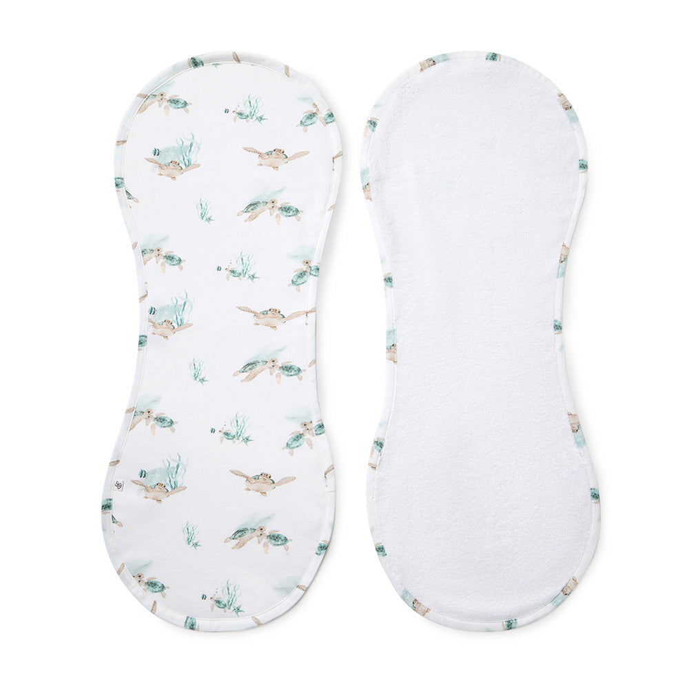 Turtle Organic Cotton Burp Cloth - View 2