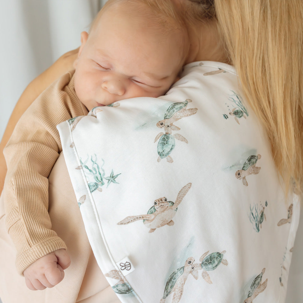 Turtle Organic Cotton Burp Cloth - View 6